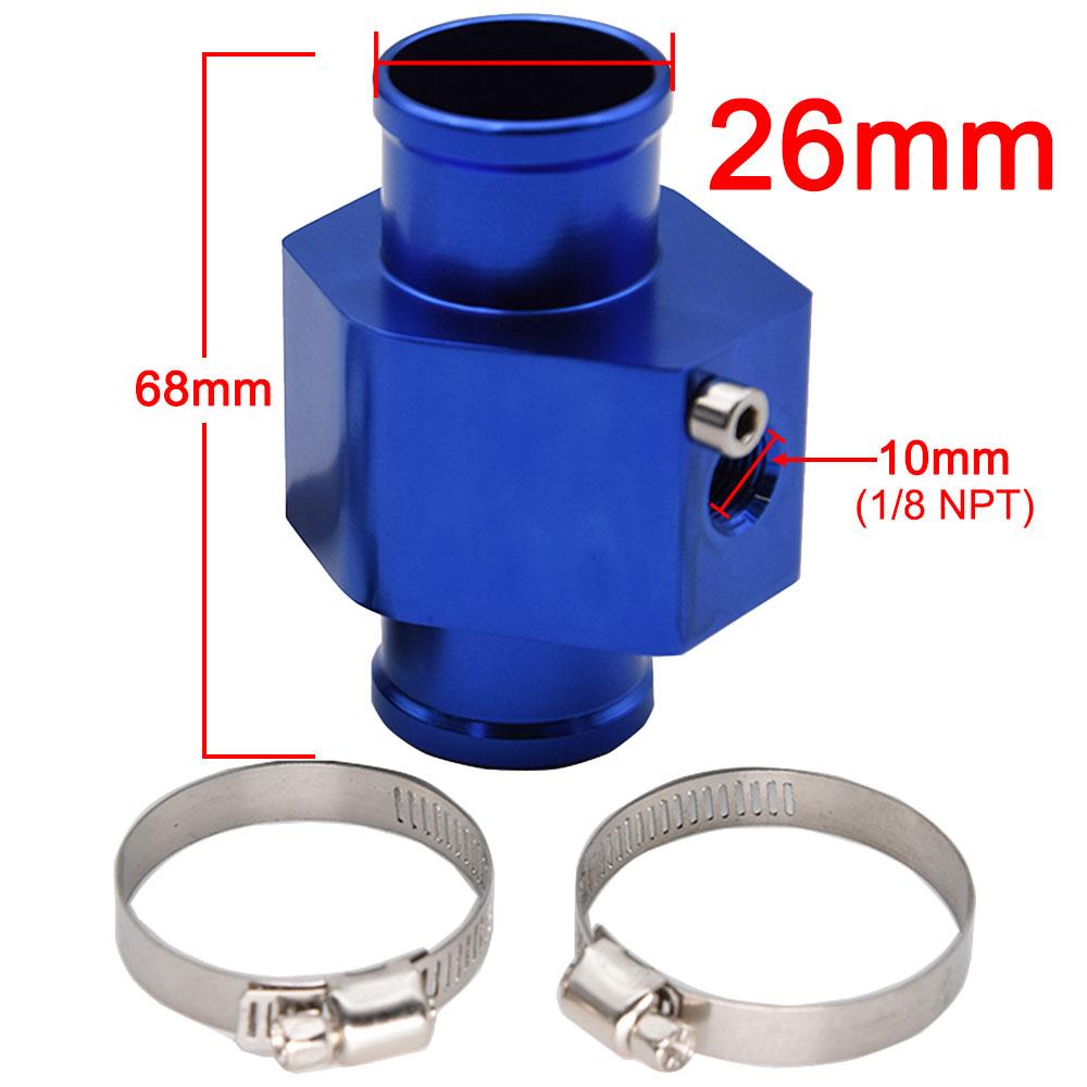 1Pc Water Temperature Joint Pipe Sensor Gauge Radiator Hose Adapter 26mm 28mm 30mm 32mm 34mm 36mm 38mm 40mm Water Temp Adapters 26mm blue