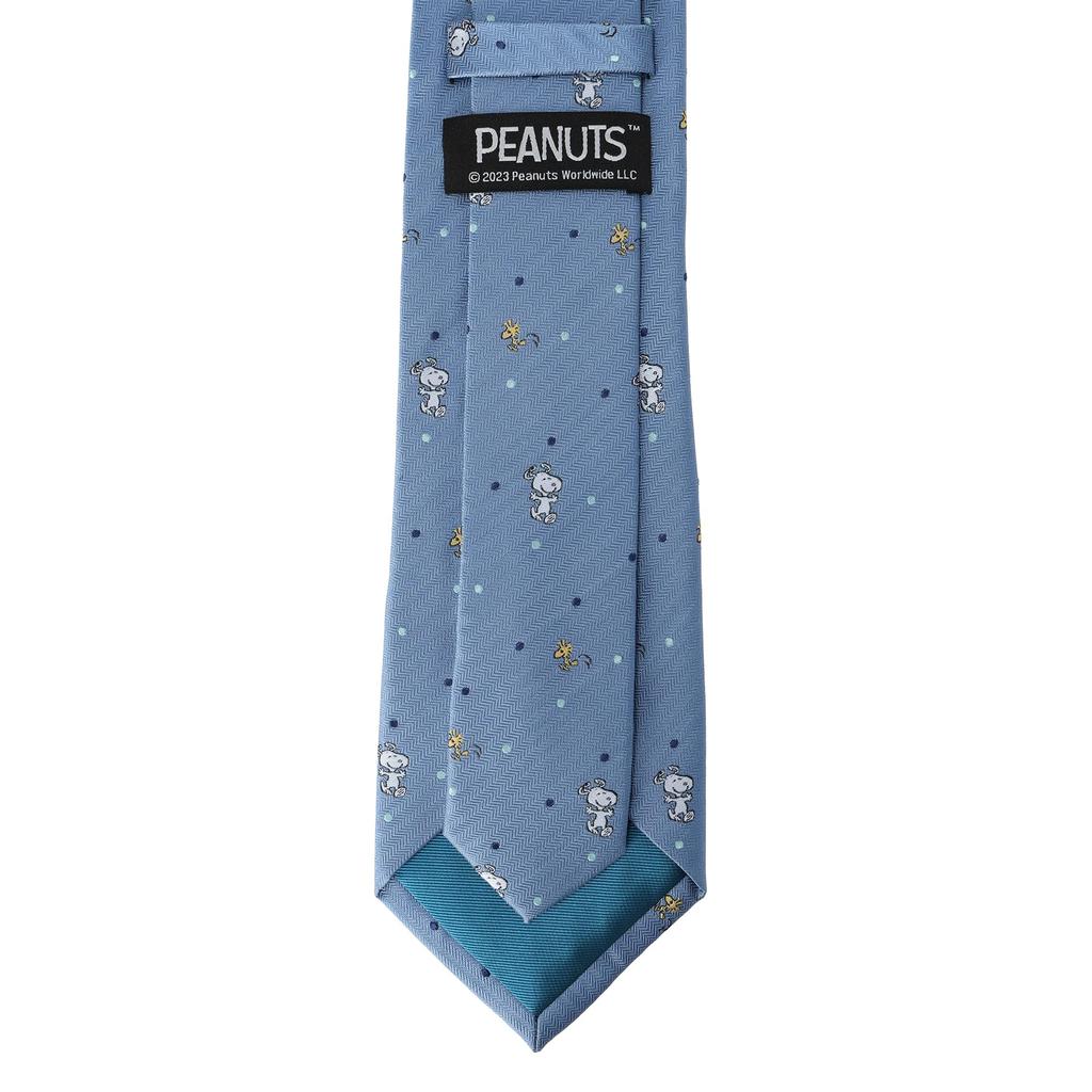 PEANUTS Snoopy Woodstock Tie, Polka Dot Pattern, PN918307, Light Blue