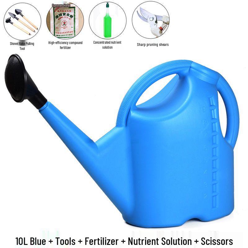 Large Capacity Garden Watering Can with Long Spout and Thickened Plastic
