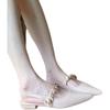 The Upper Feet Are Super Gentle!! Pointed Head Flat Bottom Lady Temperament Single Shoes Bag Head Empty Sandals