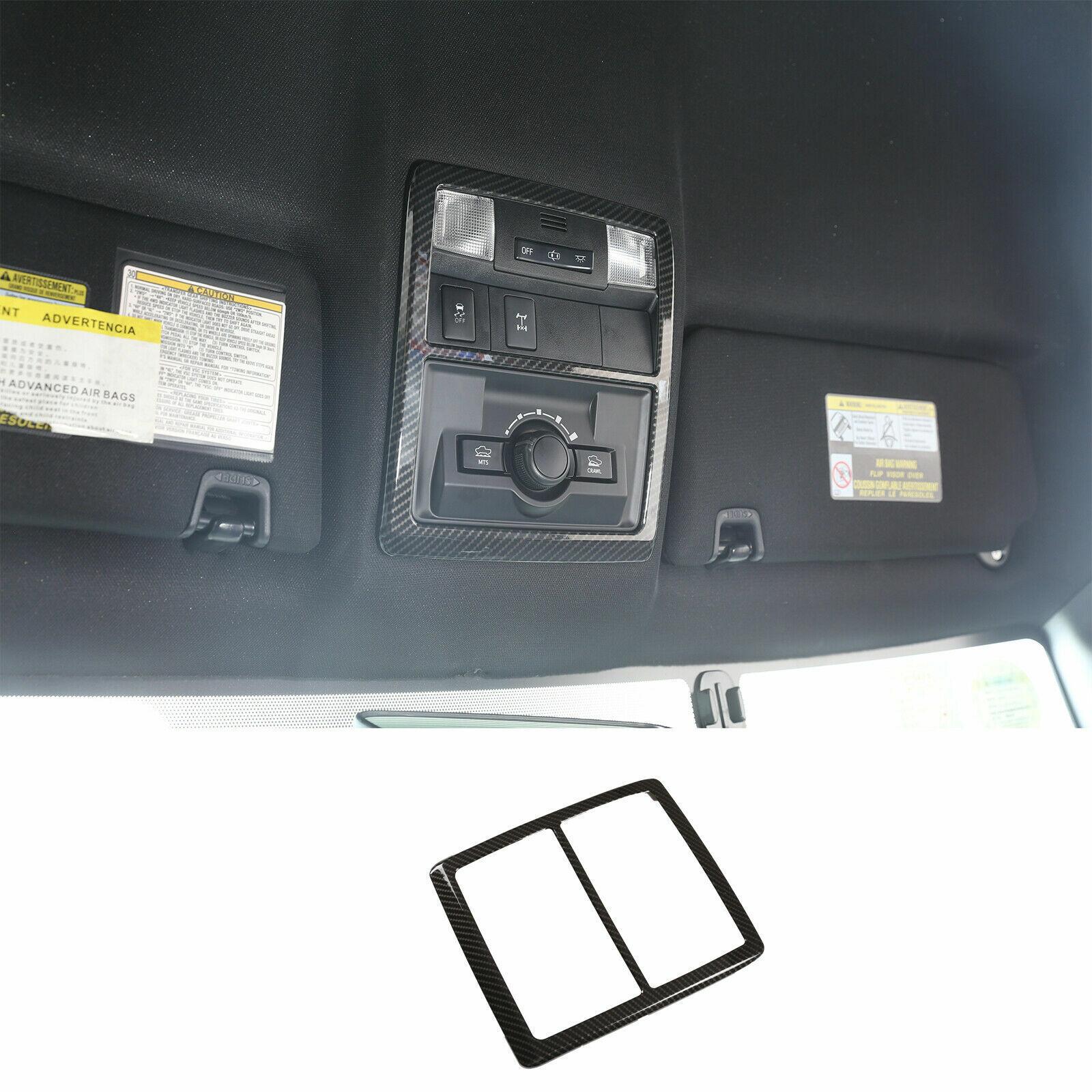 Carbon Fiber Roof Reading Light Cover Trim For Toyota Tacoma 2016-