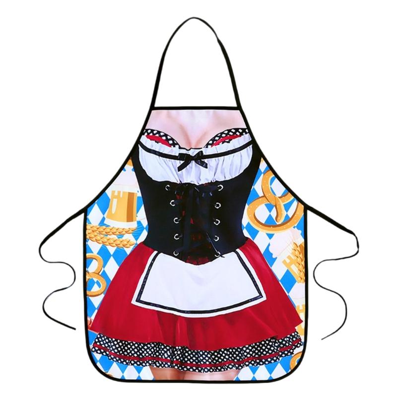 Waterproof Kitchen Apron For Women Long Sleeve Protective Polyester Household Cooking Baking Cleaning