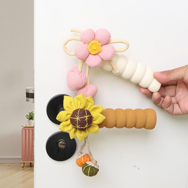 Reusable Floral Handle Cover Soft Dust Proof Refrigerator Handle Covers Non-Slip Thicken Door Knob Covers