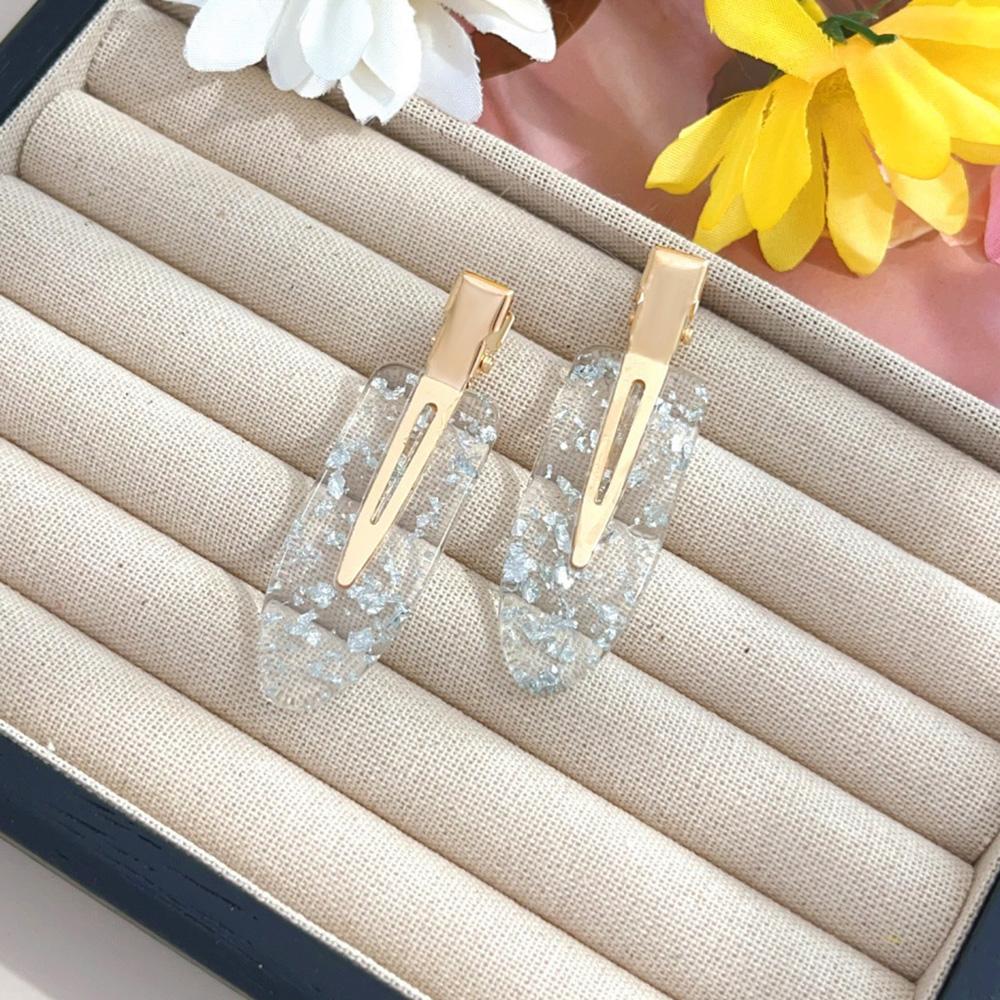 

2 шт./компл. заколки для волос без изгиба для женщин и девочек, акриловые заколки для укладки волос без заломов, маленькие заколки для челки, бесшовные заколки, аксессуары