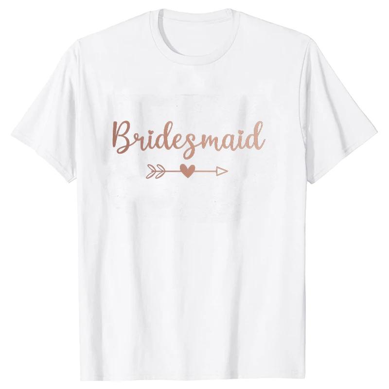 Verlobung Braut Hochzeit Party T-shirt Team Braut Kader Brautjungfer Tops Maid of Honour T-shirt Bachelorette Hen Party EVJF Tees