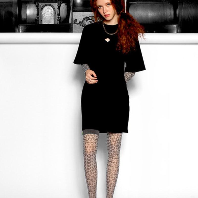 Romantic tiger Black pearl knee high stockings