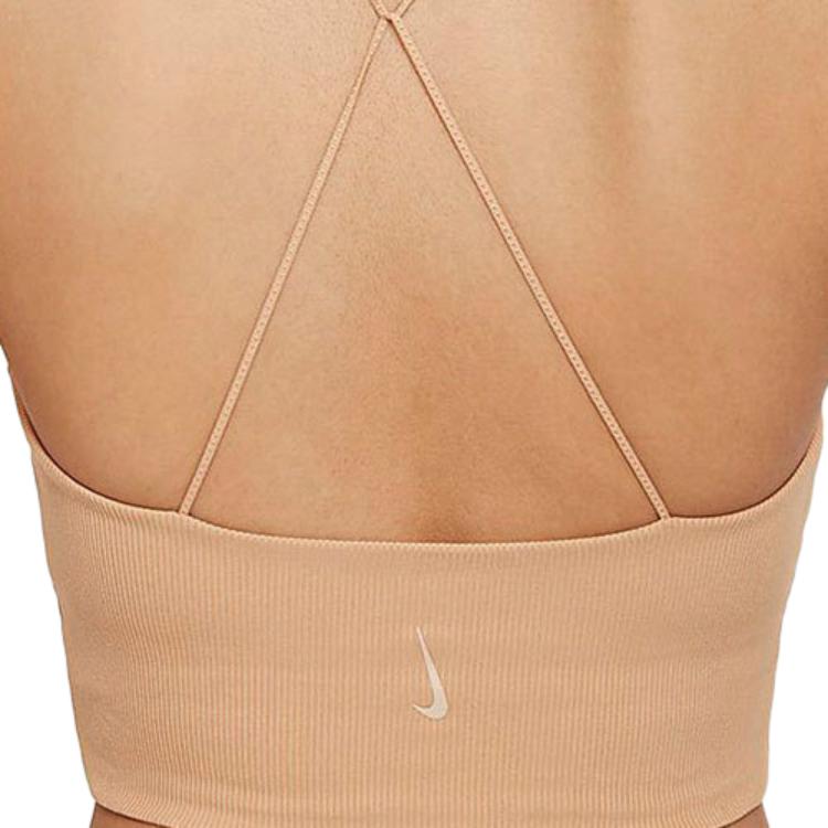 Nike Yoga Luxe Quick-Dry Solid Tank Top Women Tops Nut-Brown DA0733-288