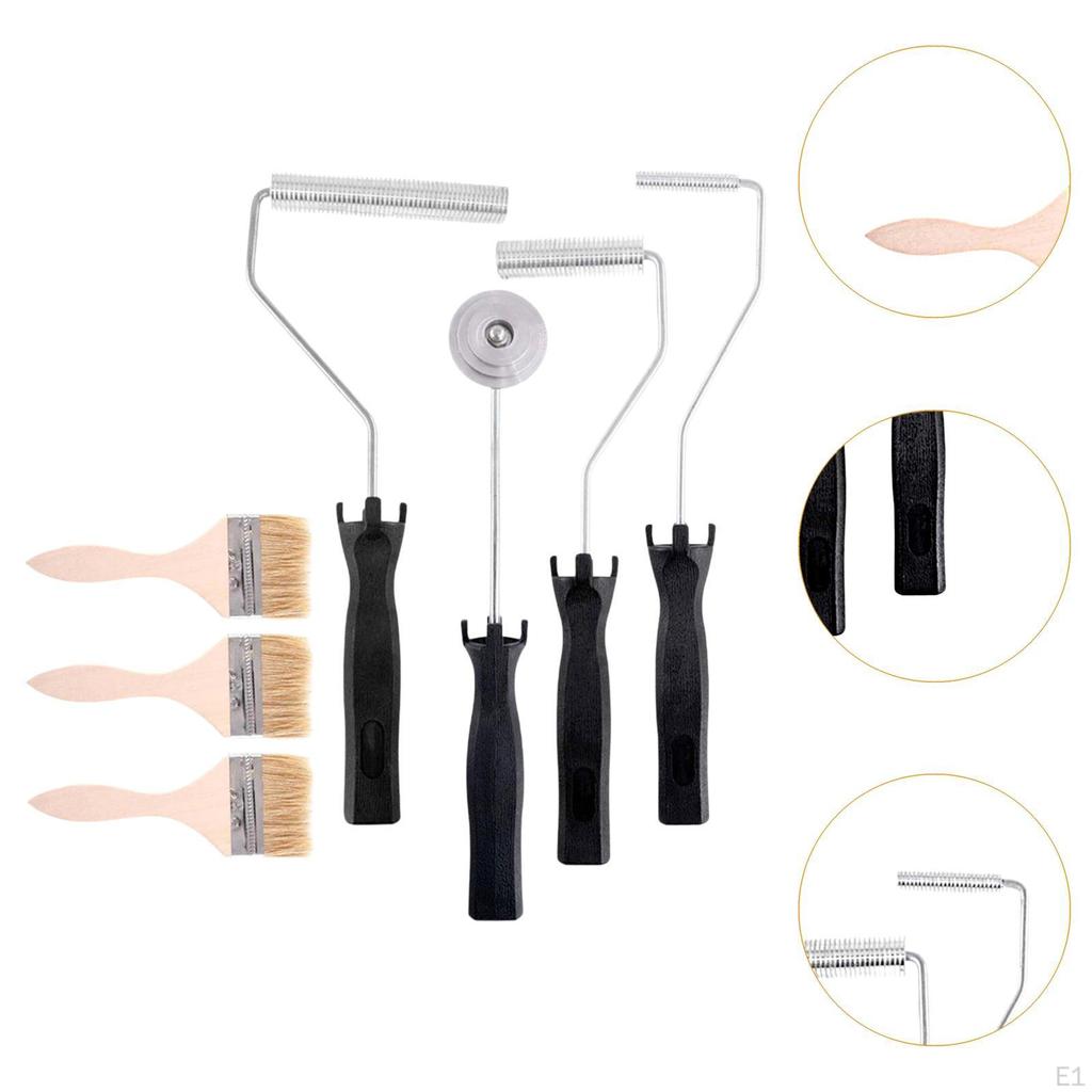 Fiberglass Roller Tool Laminating Paint Kit Easy to Use Portable with Detail Brushes for
