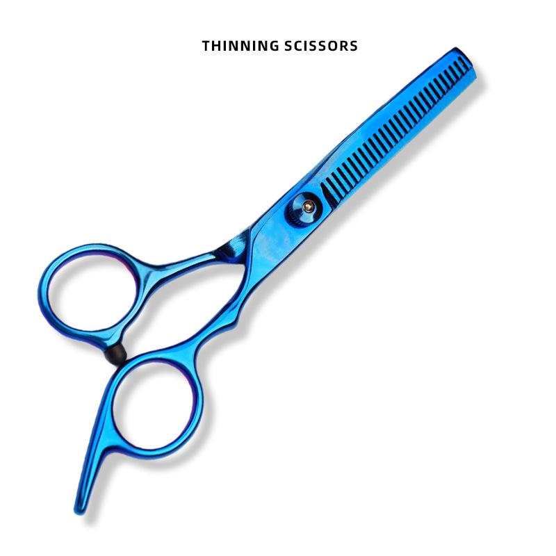 Stainless Steel Hairdressing Scissors Set: Includes Straight Edge and Thinning Scissors for Hair Cutting