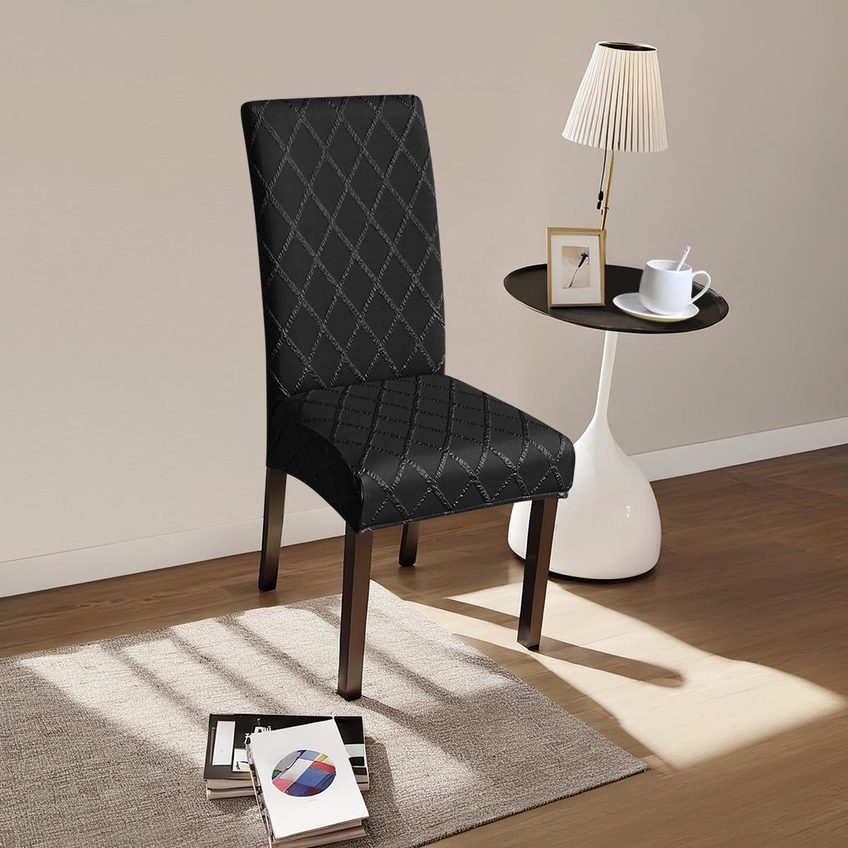 Ледяной шелк Летний прохладный Чехол на стул Универсальный Полностью облегающий Чехол на стул Чехол на стул 1 PCS чёрный 1498₽