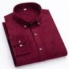 Winterhemd aus 100 % Baumwolle, Cord, für Herren, warm, langärmelig, normale Passform, pflegeleicht, bequem, für Herren, Büro, Outdoor, Kleidung, solide