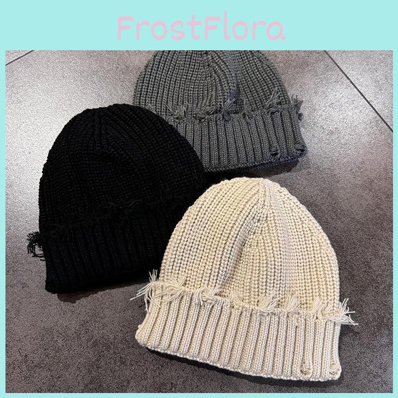 Knitted Color Solid Cap Winter Street Style Warm Beanie Hat For Wear Casual