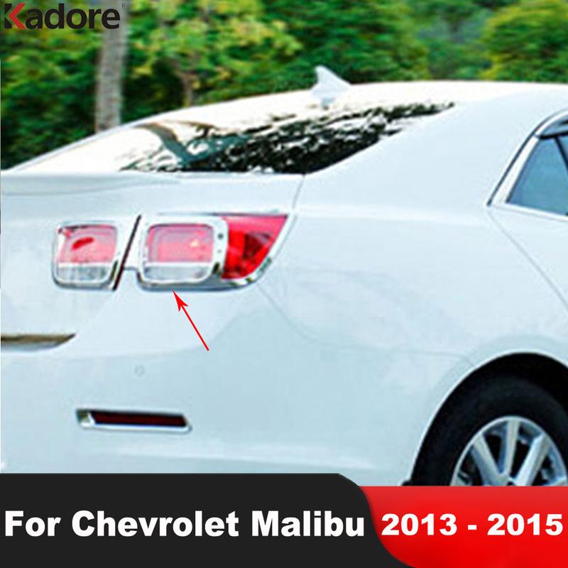 Rear Tail Light Lamp Cover Trim For Chevrolet Malibu 2013 2014 2015 Chrome Car Taillight Taillamp Frame Trims Accessories