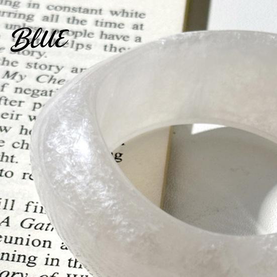 Women Fashion Jewelry Acrylic Resin Chunky Bangle Hypoallergenic Colorful Geometric
