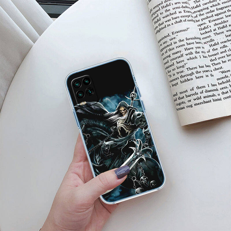 MH66 Grim Reaper Skeleton Skull Case for Motorola E7 G6 G7 G8 G9 Plus Power Play G10 G20 G04 E30 E40 E22 E20 E13 E15 G22 G23 G05 G75 G35 G55
