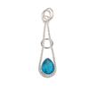Swiss Blue Topaz Gemstone 925 Sterling Silver Jewelry Handcrafted  Pendant 1.78" PP-21-2
