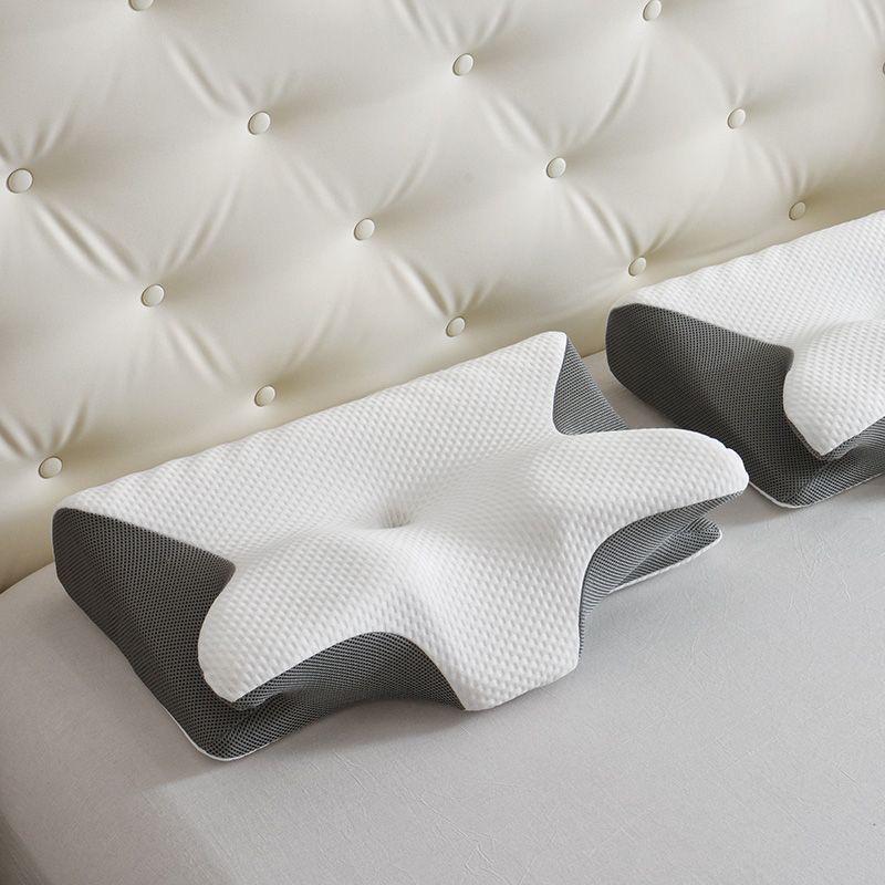 Butterfly Memory Foam Cervical Neck Support Pillow - Non-Collapsing Ox Horn Design