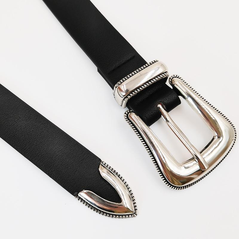 New Retro Three-piece Set Women's Belt European and American Punk Style PU Belt