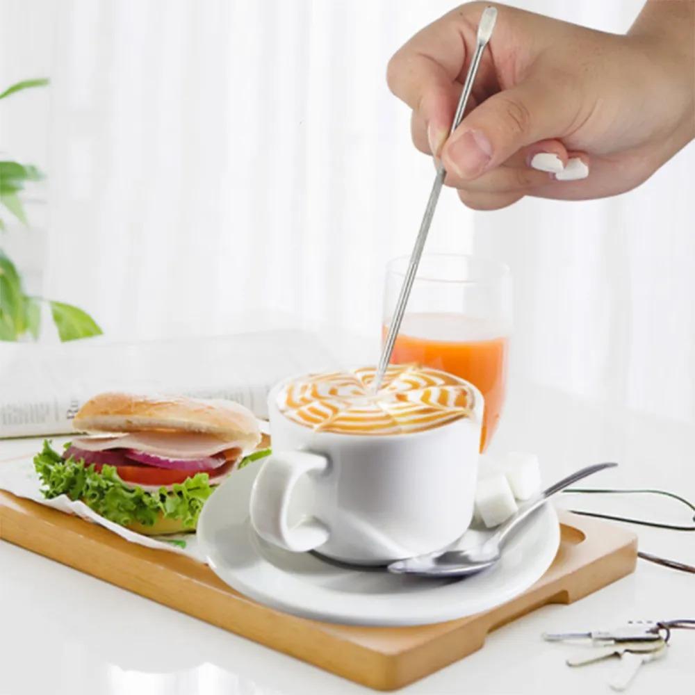 With Box Coffee Art Needles with Wood Handle Espresso Accessory Coffee Latte Art Pen Cappuccino