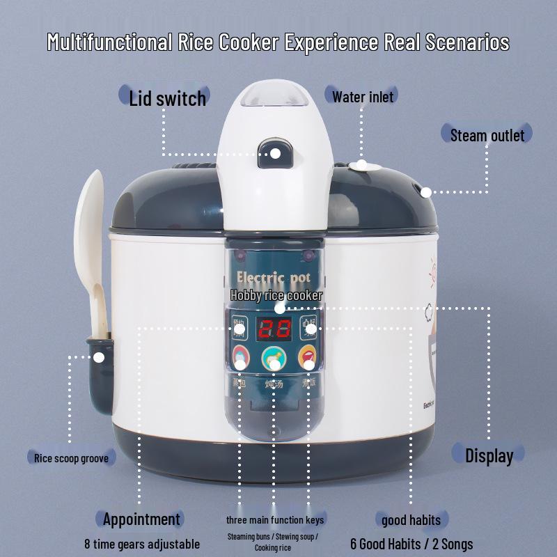 Kid's Smart Spray Rice Cooker Toy - Play Kitchen Simulation