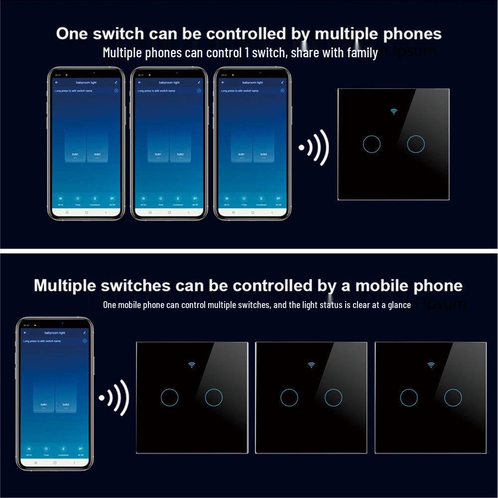 Tuya Smart WiFi Touch Switch with Universal Alexa & Google Voice Control