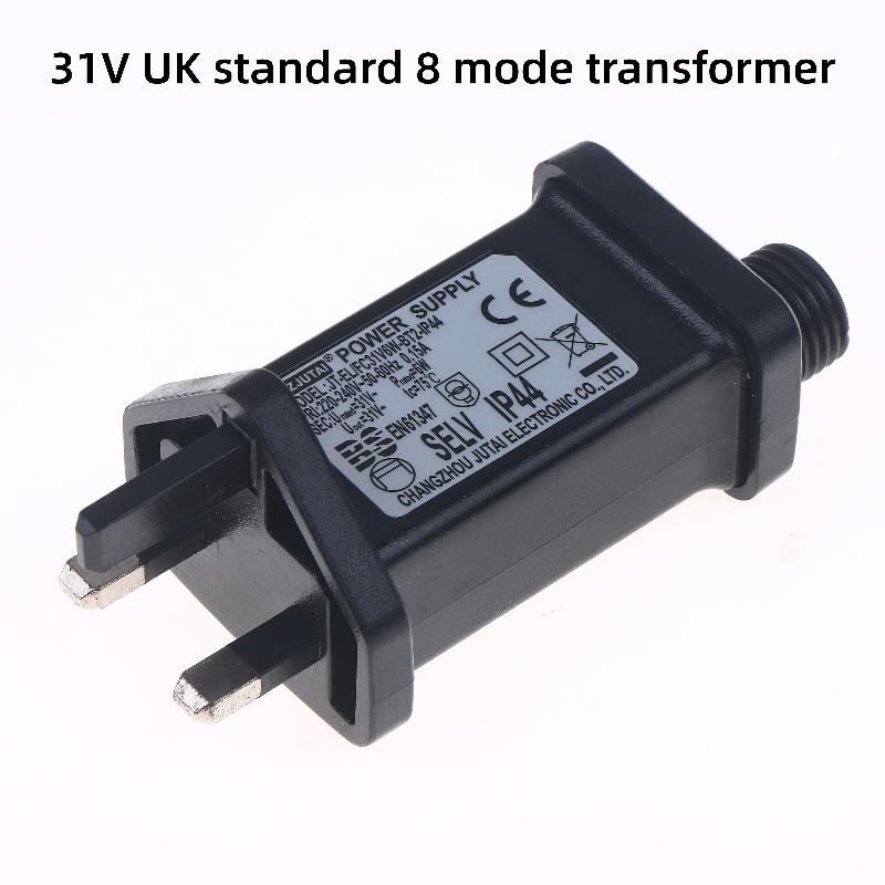 1 Set Eu/Uk/Us Plug Switch Adapter Waterproof Laser Lighting Power Supply Ac 220V To 31/30/18/4.5V Dc 8 Functional Selv Led Lamp