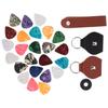 28Pcs Guitar Pick Set PU Leather Celluloid 3 Kinds Thickness Instrument Accessories