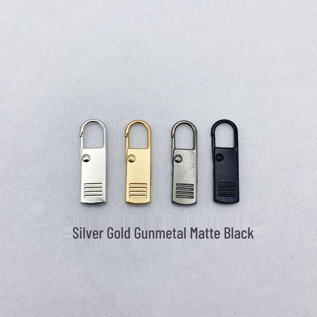 Tool-Free Zipper Pull Tab Replacement for Bags, Backpacks, Coats, and Clothes – Removable Alloy Spring Zipper.