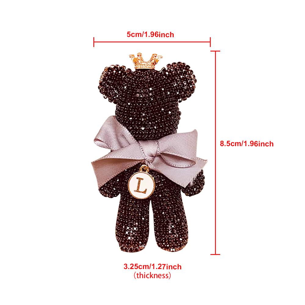 Crystal Diamond Cute Bear Car Fragrance Perfume Clip Air Outlet Aroma Air Fresher Decoration Accessories Aromatherapy