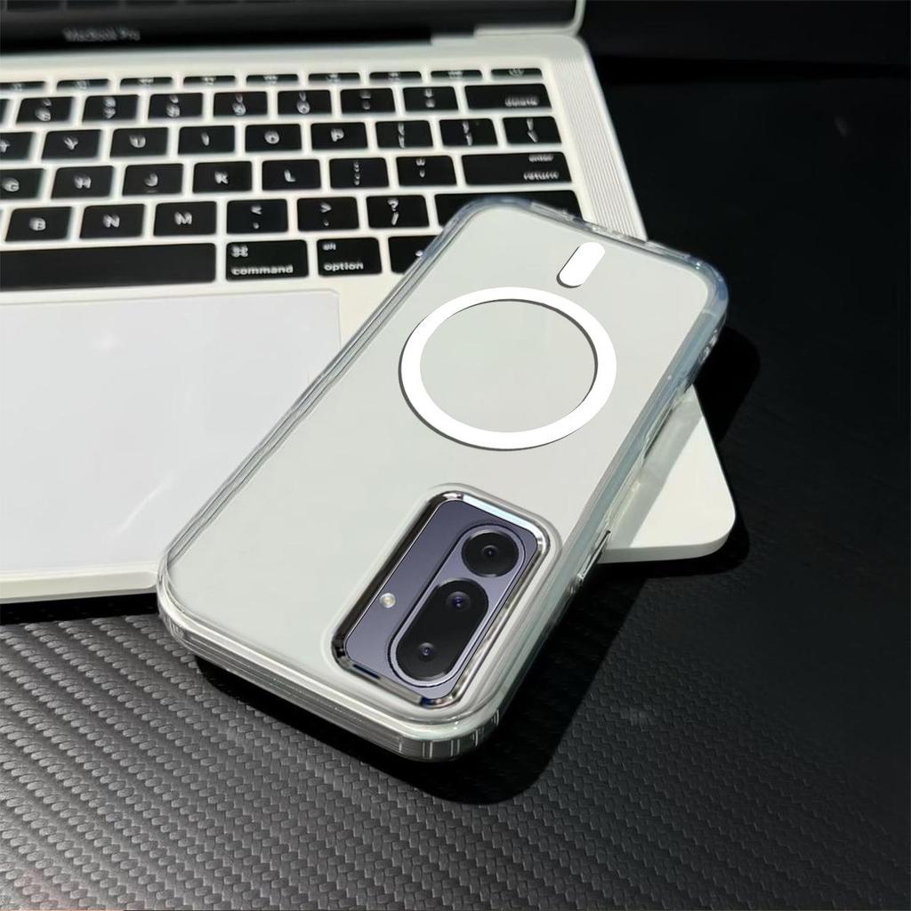 Slim Clear Magnetic Phone Case for Samsung Galaxy M36 5G High Transparency Anti‑Yellow Soft TPU Shock‑Absorbent Phone Cover