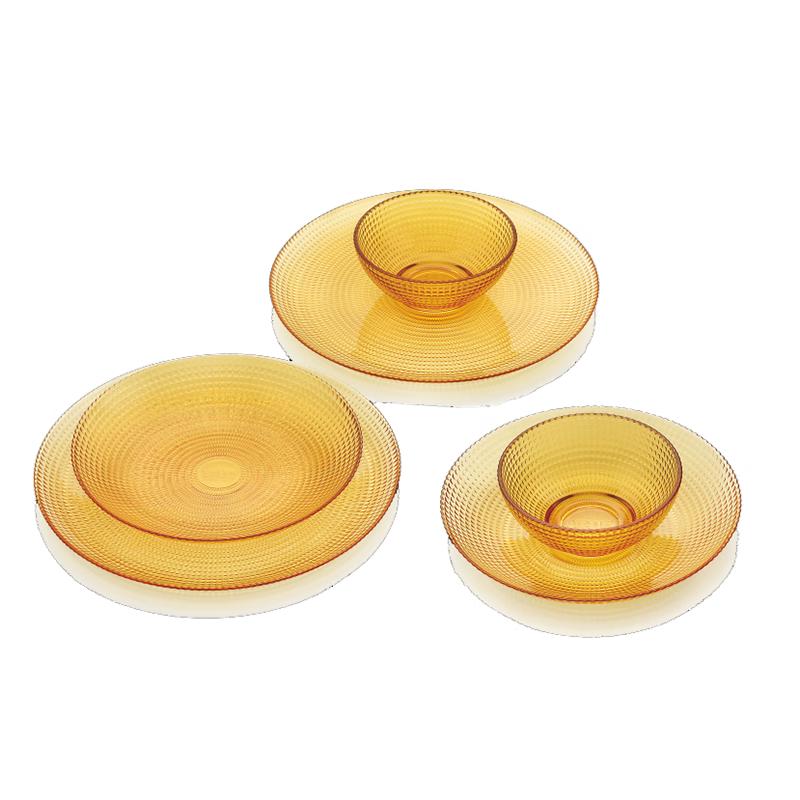 VISIONS Corning Crystal Polka Dot 6-Piece Glass Dinnerware Set