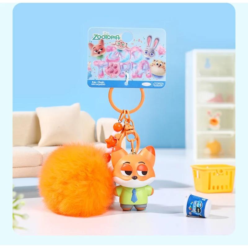

Disney Zootopia Rabbit Judy Nick Doll Keychain Creative Cartoon Animation Movie Peripheral School Bag Pendant Cute Holiday Gift A