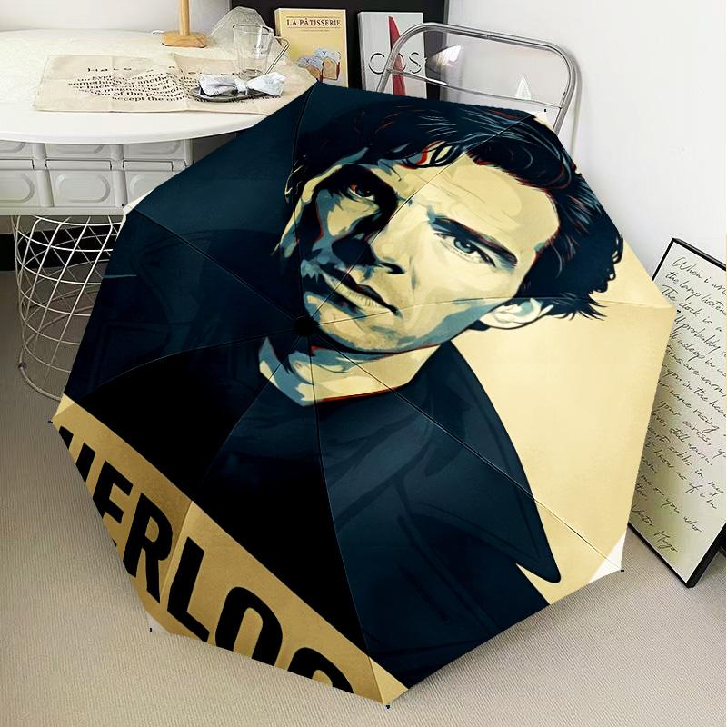 Sherlock Adventure Umbrella Folding umbrella, automatic umbrella 8-Frame for Travel, camping Use Gift for Halloween Christmas