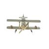Messing Flugzeug Action Schauobjekt, Tischplatte Miniatur Dekoschauobjekt für Heimdeko&Bürotisch, Lang, Gold(Groß)