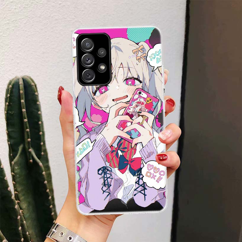 Cute Anime Girl INS For Samsung Galaxy A51 A50 A71 A70 Phone Case A40 A41 A30 A31 A20E A21S A10 A11 A01 5G A6 A8 + A7 A9 Plus