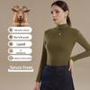 Women's Slim Fit Autumn Cashmere Turtleneck: Long-Sleeve Thermal Top, Ideal As Outerwear