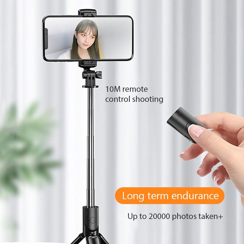 New Selfie Stick Tripod Stand for Android Xiaomi IOS iphone TikTok Extended Bluetooth with Remote Shutter Foldable Phone Holder