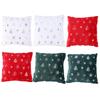 Sequin Christmas Tree Pillow Cover Soft Christmas Tree Snowflake Embroidered Pillowcase for Living Room Sofa