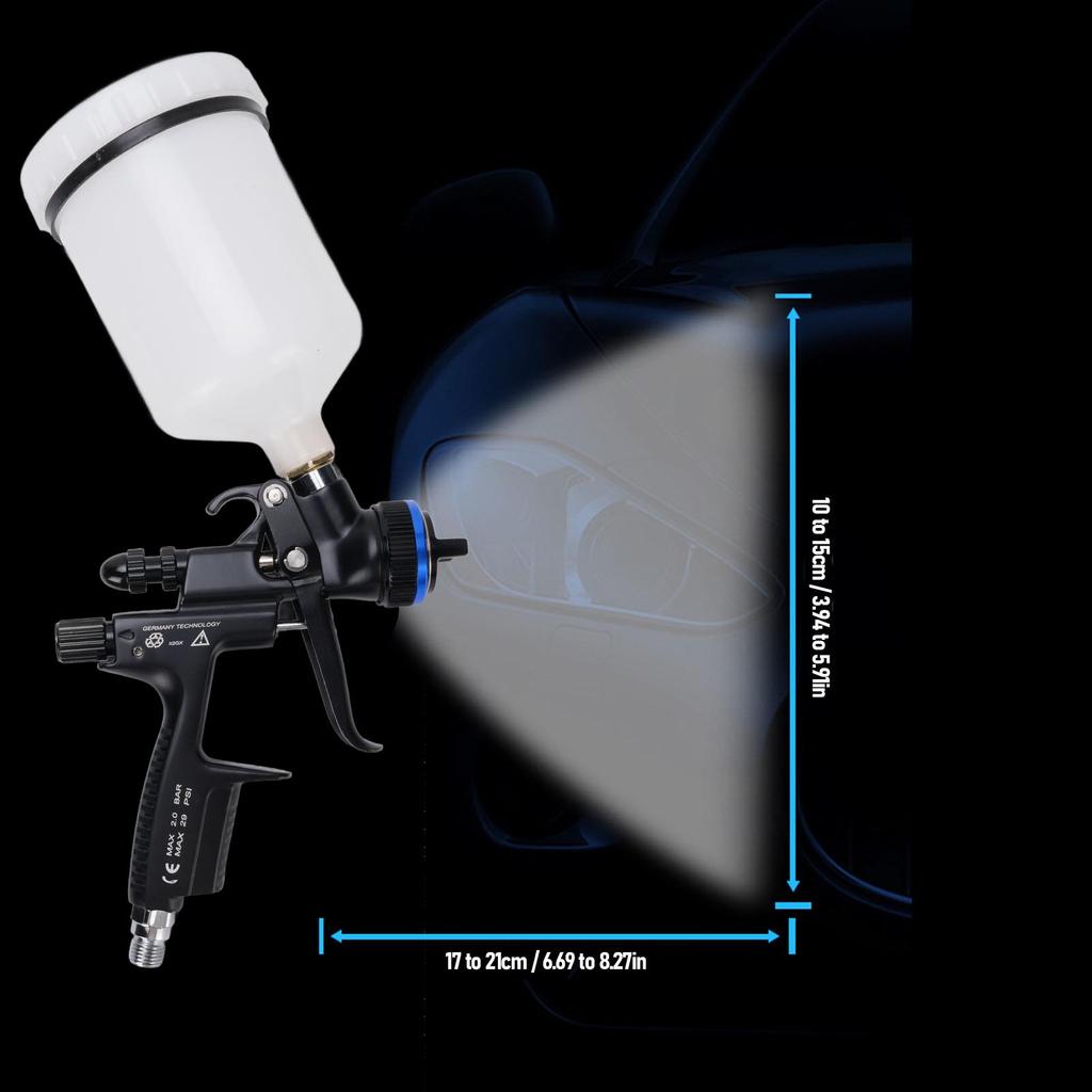 HVLP Air Spray Tool Comfortable Grip Multipurpose Uniform Spraying 1.3mm Nozzle Stainless Steel Paint Spray Tool for Furniture