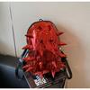 School bag trendy spike design backpack trendy cool personality glossy three-dimensional hedgehog fried street student backpack
