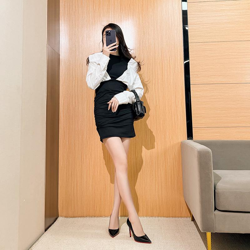 Nude Patent Leather Stiletto High Heels - 2025 Women’s Nightclub Style with Red Bottoms and Pointed Toes