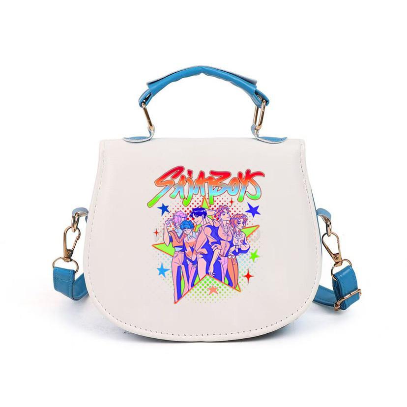 Kids Girls Kpop Rumi Zoey Mira Printed Student Lightweight Crossbody Bag Casual PU Shoulder Bags