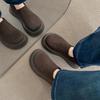 Fashion CRLAYDK Designer Women's Slip On Loafers Vintage Platform Work Suede Ladies Shoes Leather Walking Casual Height Increase Slides