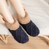 Unisex Thermal Knit Ankle Socks for Cold Weather Nonslip Grip Bottom Soles Floor Socks Thick Fleece Lined Slipper Socks