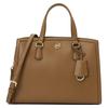 Chantal Logo Magnetic Buckle Closure Cowhide Crossbody Shoulder Handbag Women's Brown