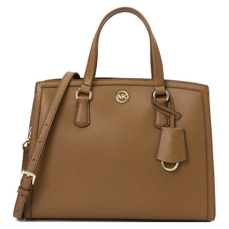 MICHAEL KORS Chantal Logo Magnetic Buckle Closure Cowhide Crossbody Shoulder Handbag Women s Brown коричневый