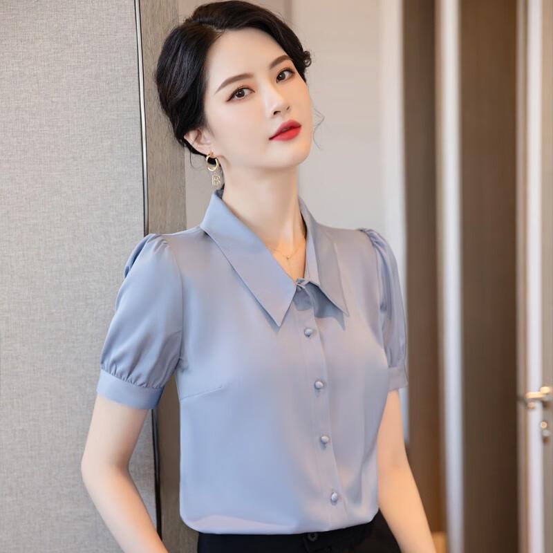 Женская профессиональная рубашка Teluoman с коротким рукавом M