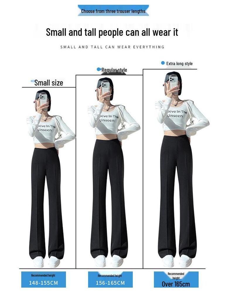 Spring 2026 Women's High Waist Slim Fit Wide Leg Flare Pants