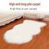 White Fluffy Irregular Plush Bedroom Rug & Sofa Cushion Blanket