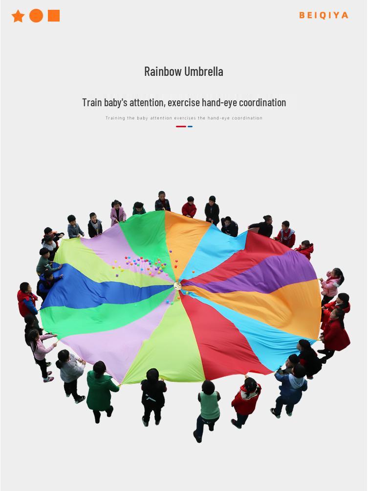 Rainbow Kindergarten Umbrella: Sensory Play Toy for Outdoor Parent-Child Activities